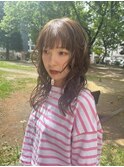 パーマ風スタイリング/ベージュ