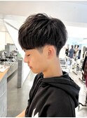 メンズツーブロックマッシュショート