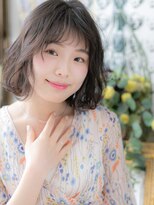 カバーヘア ブリス 上尾西口店(COVER HAIR bliss)&nbsp;■アッシュブラックくせ毛風エアリーミディ302上尾20代30代40代