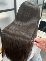 ハーシーバイアポロ 相模大野(HERSHE by apollo) x髪質改善/ホワイトグレージュ/レイヤーカット/チェリーブラウン