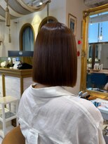 ロンドアベニール 北千住(Lond avenir)&nbsp;ブリーチなしチェリーブラウン髪質改善縮毛矯正酸性ストレート