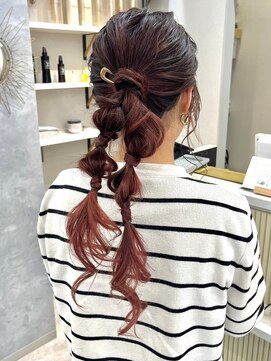 クララジャパン ヒノデ(CLALA JAPAN Hinode) アレンジ 艶髪 髪質改善 ヘアセット 編みおろし 顔まわり