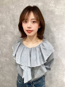 韓国風/艶カラー/肩上ボブ/タンバルモリ/20代/30代/40代