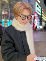 ノラ ウメダ(NORA UMEDA)&nbsp;【chiaki】milktea beige/ハイトーン/髪質改善/メンズハイトーン