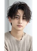 フェザーパーマフェザーショート韓国へアセンターパート