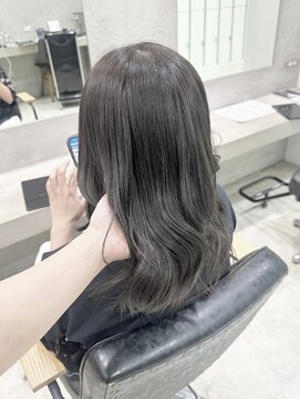 ビブ(VIV) 透明感たっぷり♪暗めアッシュグレージュイルミナカラー【美蘭】