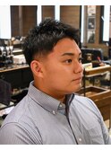 シャドーパーマフェザーアップメンズショートパーマクロップヘア