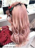 ピンクロング×リボンアレンジ