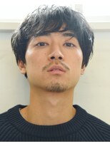 ユノ(juno)&nbsp;men's nuugy 大人のshort permアッシュブラック　ウルフ