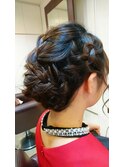 AKIお客様スタイル「編み込みヘアセット」