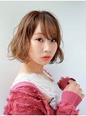 アッシュブラウン 流しバングゆるふわ★★