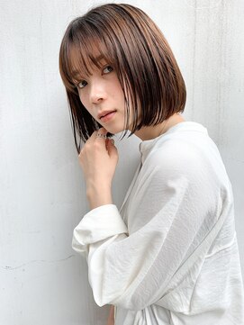 ミィ 表参道(mee.) 【mee.】ハセガワヒトシ ショート　シアーオレンジ　ボブ