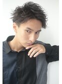 ツーブロックワイルドアップバングショート