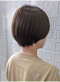 オリーブグリーンマッシュショート