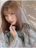 【Rohange】エアリーバング×パールピンクベージュ