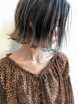 ジャム(Jam) 切りっぱなしボブ×カーキグレージュ★中村大輔