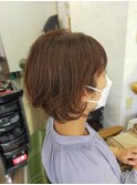 ショートボブ×ニュアンスパーマ