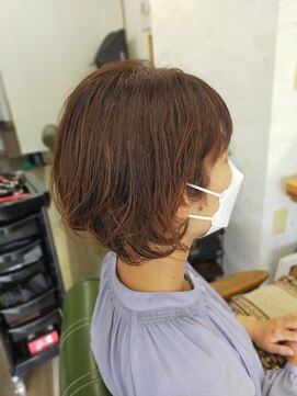 キュウヘアー(KYUU HAIR) ショートボブ×ニュアンスパーマ