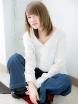 アルバハナレ 横浜(αlba HANARE) 関内/髪質改善/ハイトーンカラーでワンカールストレートf