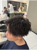 アップバングツイストスパイラルパーマ ソフトツイストマッシュ
