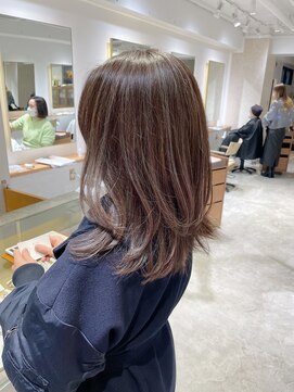 エヌ トーキョー(enu TOKYO) 脱白髪染め　ハイライト　グレージュ