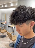 無造作前下がりスペインカールパーマ  h