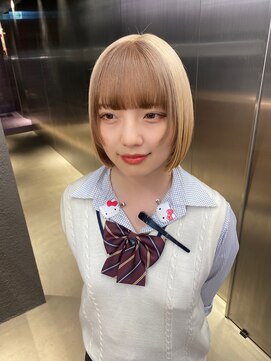 ペレ 栄店(PELE) 斜めバング/グレージュカラー/シルキーベージュ/栄/名駅