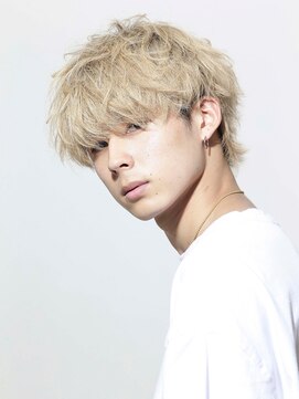 ボイスヘア(voice hair) ツーブロックマッシュホワイトベージュ