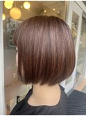 大人のコンパクトボブ/質感再整カラー