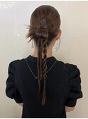 ヘアセット結婚式お呼ばれダウンスタイル