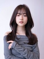 レイヤーカットくびれレイヤー顔周りレイヤー韓国ヘア小顔