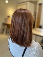 ヘアデザイン テト(hair design te et) オレンジベージュミディ☆