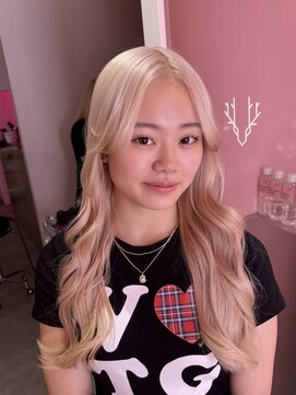 ダズリングディア(Dazzling Deer) ホワイトミルクティー/ホワイトベージュ/ロング/韓国巻き