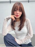 ACE横浜 ブラウン×レイヤーカット