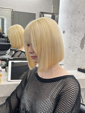 【ホワイトブロンド/プツッとボブ】しまゆー