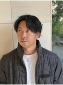 大人男子×ニュアンスパーマ