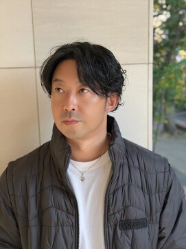 大人男子×ニュアンスパーマ