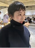 ベリーショートパーマショートベリショ黒髪ショート