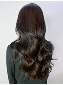 韓国ヘアロング顔周りレイヤー大人ガーリー_ba574642