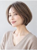 大人ショート　白髪ぼかし　白髪染め　ハイライト　40代50代60代