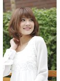 クラシカルデジタルパーマバレイヤージュロブ