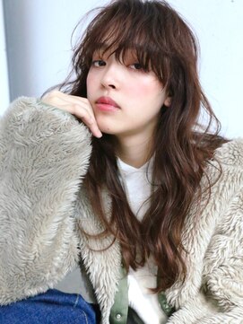 オーサム(AWESOME) 《AWESOME》ワイドバング×ウェーブアッシュブラウン♪