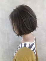 ムウ 難波(MOU)&nbsp;グレージュボブ_エッジショートくびれセミディたまねぎアレンジ
