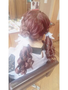 エクステンション クーチャー(Extention Cu'cha) 編み込みツインテールお花(^O^)