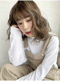 ミディアム波打ちウェーブ_オリーブカラー_86570