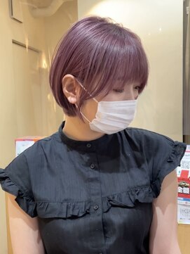 ヨハ ヘア パートナー(YOHA hair PARTNER) ◎丸みショートボブ◎ピンクラベージュ @shoki_yoha