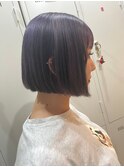 【森山】purple×ぱっつんボブ