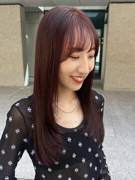 ローネス(LONESS) チェリーレッドとレイヤーカット◎