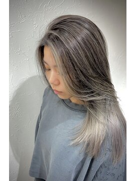 ヘアースタジオ ゼン(hair studio Zen) レイヤー×バレイヤージュ ホワイトグレージュ【Kensho】
