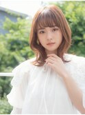 小顔似合わせカットオリーブベージュ透明感艶感カラー